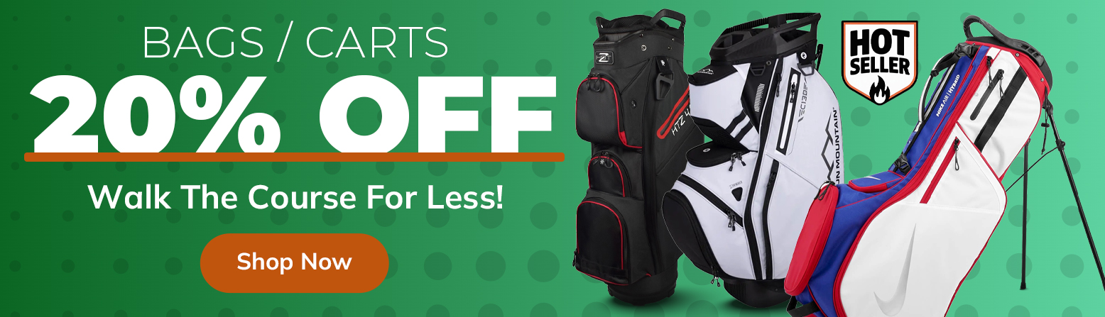 20% Off Golf Bags & Carts! Shop Now!