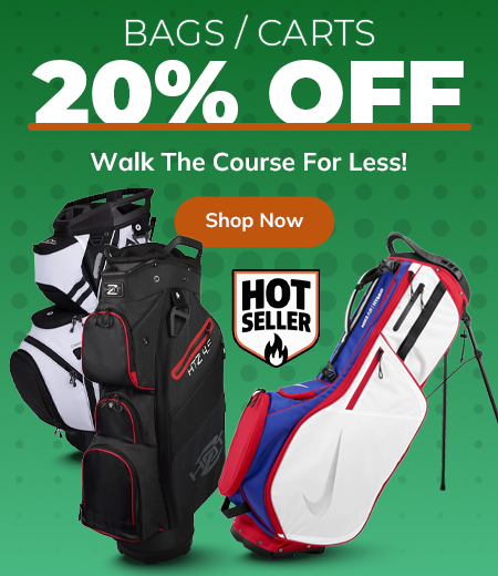 20% Off Golf Bags & Carts! Shop Now!