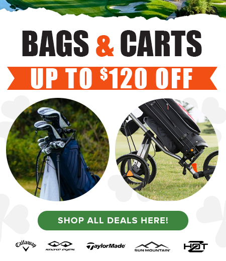 Save Up To $120 On Golf Bags And Push Carts! Shop Now!