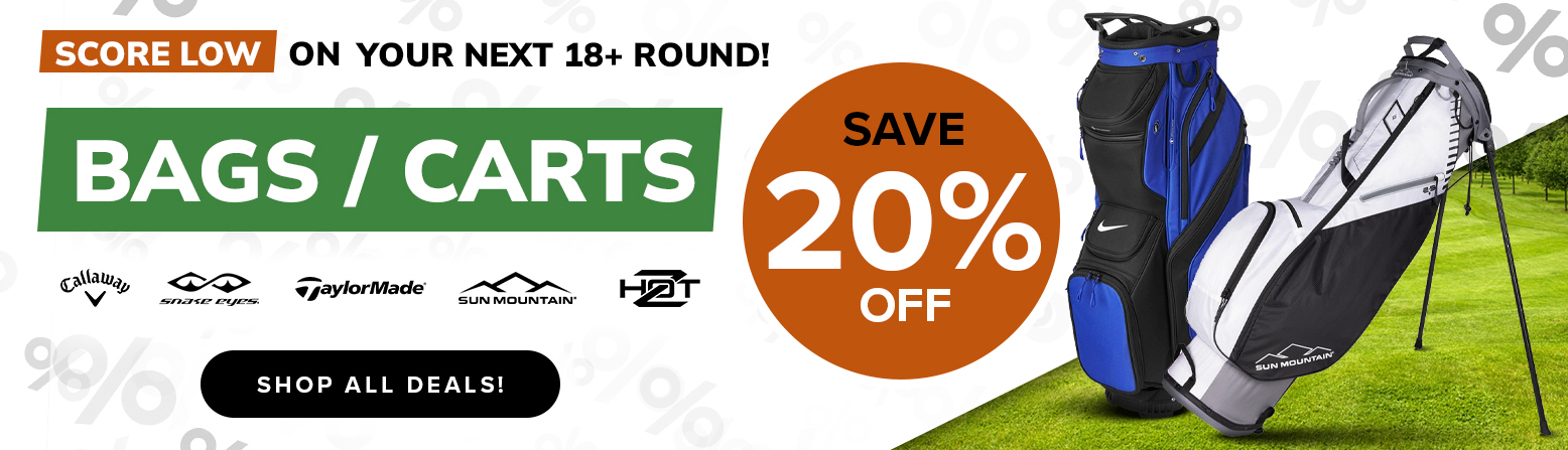 20% Off Golf Bags And Push Carts! Shop Now!