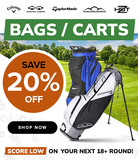 20% Off Golf Bags And Push Carts! Shop Now!