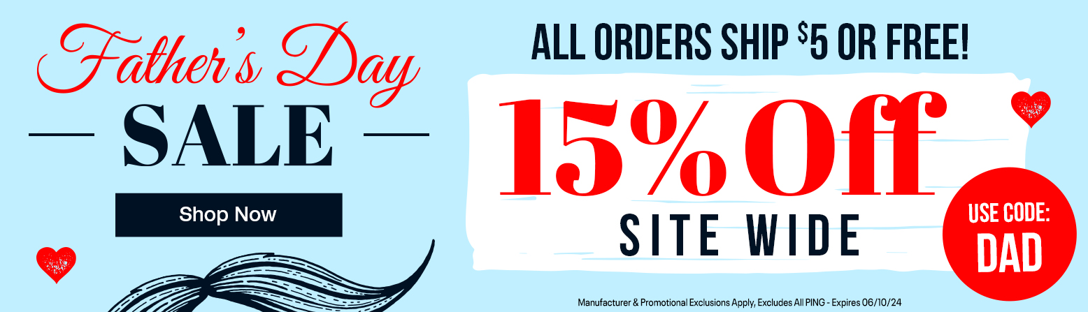 15% Off Site Wide For Fathers Day! Save On Golf Clubs, Golf Bags, Apparel, Shoes, and MORE! Shop Now!