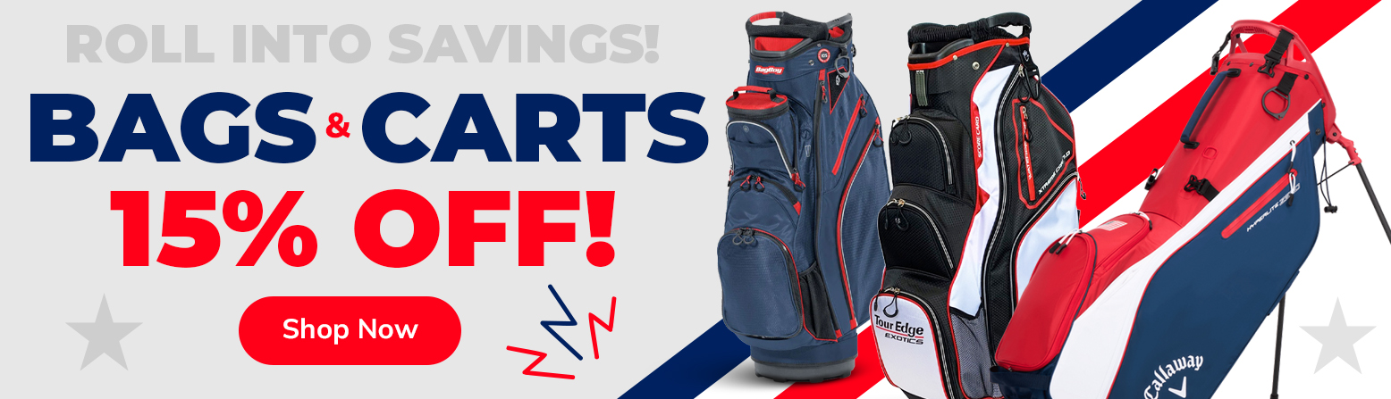 15% Off Golf Bags & Carts! Shop Now!