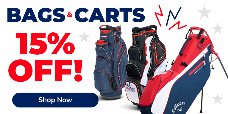 15% Off Golf Bags & Carts! Shop Now!