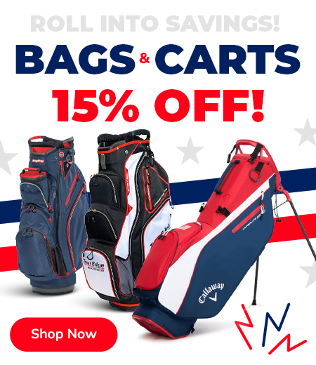 15% Off Golf Bags & Carts! Shop Now!