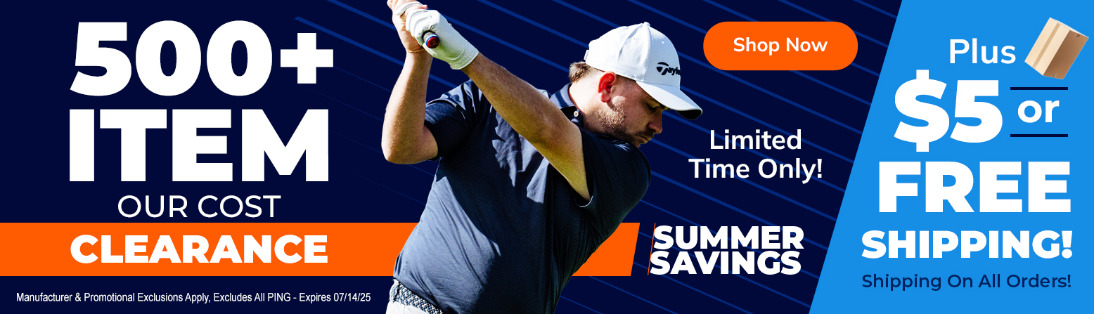 Our Cost Golf Gear Deals And $5 Or FREE Shipping! Save HUGE On Golf Clubs, Golf Bags, Apparel, and MORE!