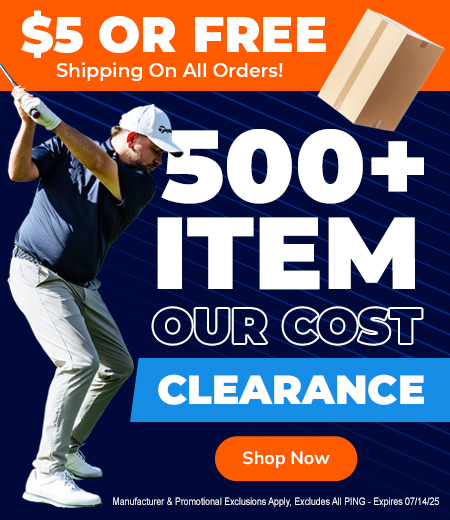 Our Cost Golf Gear Deals And $5 Or FREE Shipping! Save HUGE On Golf Clubs, Golf Bags, Apparel, and MORE!
