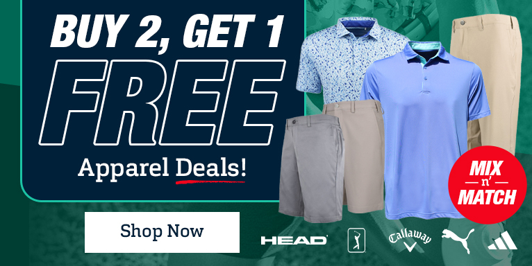 Buy 2, Get 1 FREE Apparel! Mix N' Match! Shop Now!