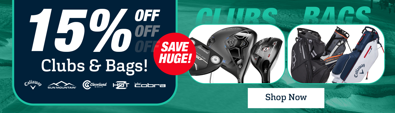 15% Off Golf Clubs & Golf Bags! Shop Now!
