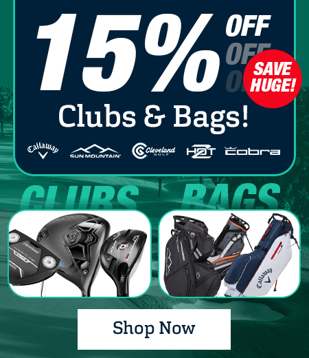 15% Off Golf Clubs & Golf Bags! Shop Now!