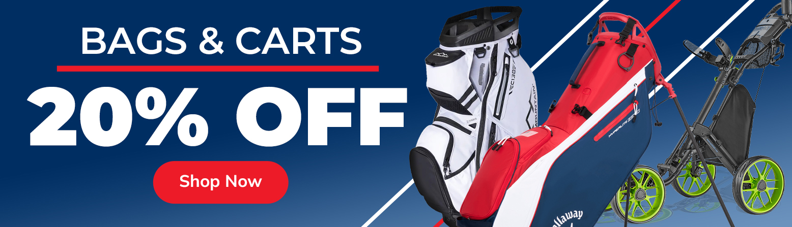 20% Off Golf Bags & Carts! Shop Now!