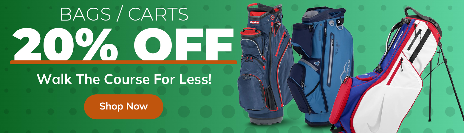 20% Off Golf Bags & Carts! Shop Now!