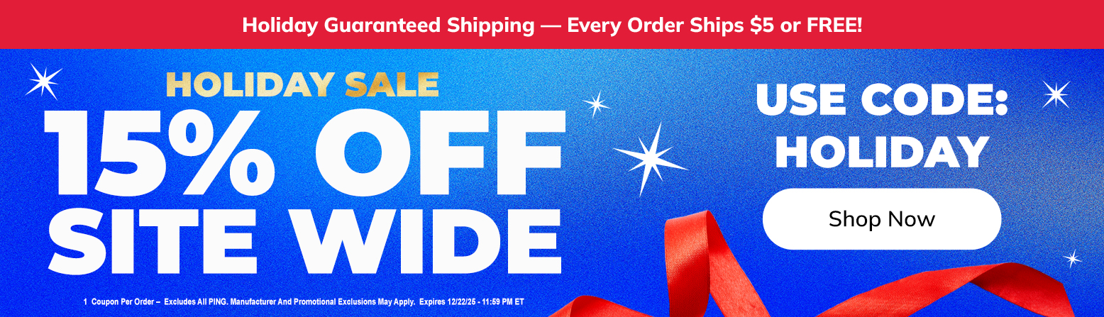 15% Off Site Wide For The Holidays! Save Huge On Golf Clubs, Bags, Balls and MORE! Shop Now!