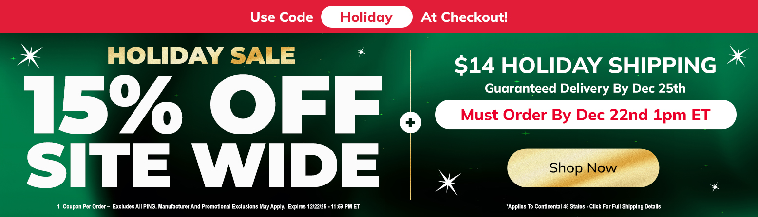 15% Off Site Wide For The Holidays! Save Huge On Golf Clubs, Bags, Balls and MORE! Shop Now!