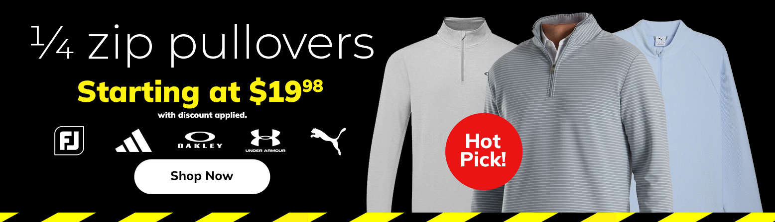 Quarter-Zip Pullover Clearance! Shop Now!