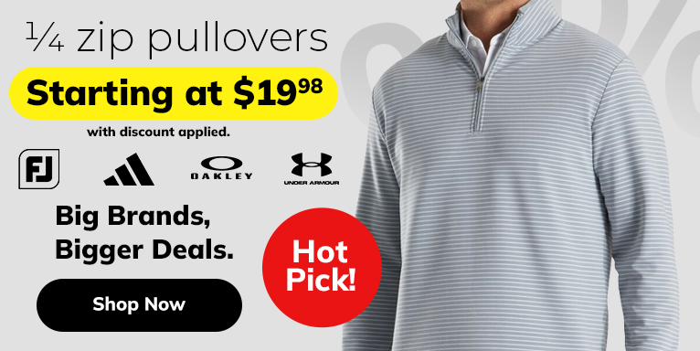 Quarter-Zip Pullover Clearance! Shop Now!