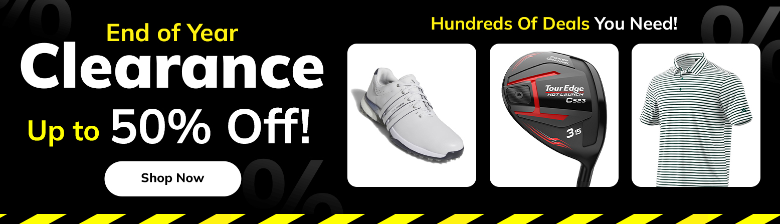 Up To 50% Off Golf End Of The Year Clearance! Save Huge with Big Discounts On Golf Clubs, Bags, Golf Shoes, and Apparel! Shop Now!