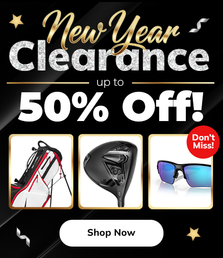 Up To 50% Off Golf New Year Clearance! Save Huge with Big Discounts On Golf Clubs, Bags, Golf Shoes, and Apparel! Shop Now!