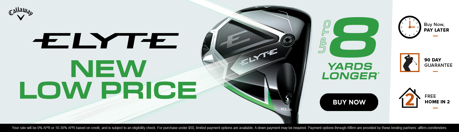 Callaway Golf Clubs at Rock Bottom Golf brand page - desktop image