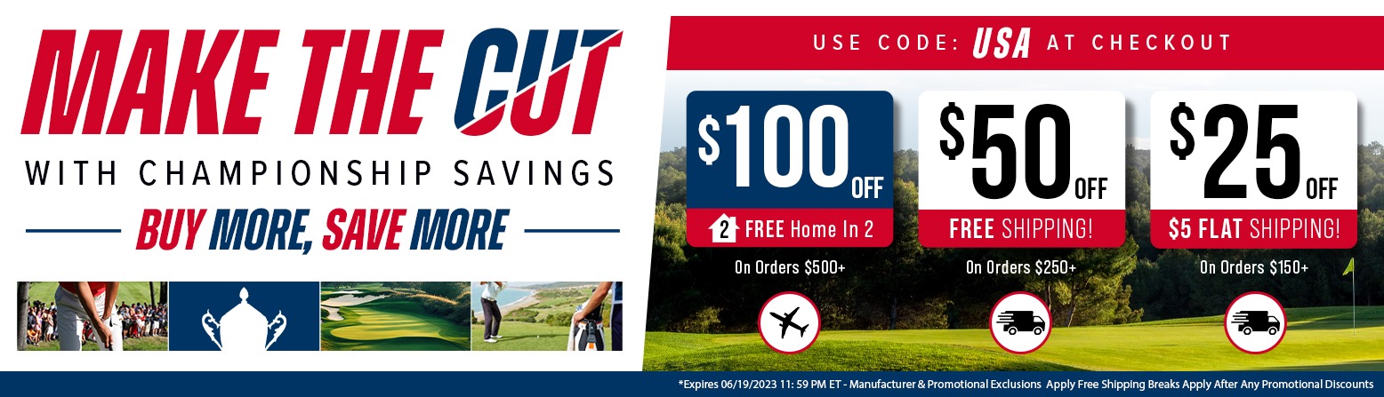 Up To $100 Off Your Order For The US OPEN! Use Coupon Code: USA! - desktop image