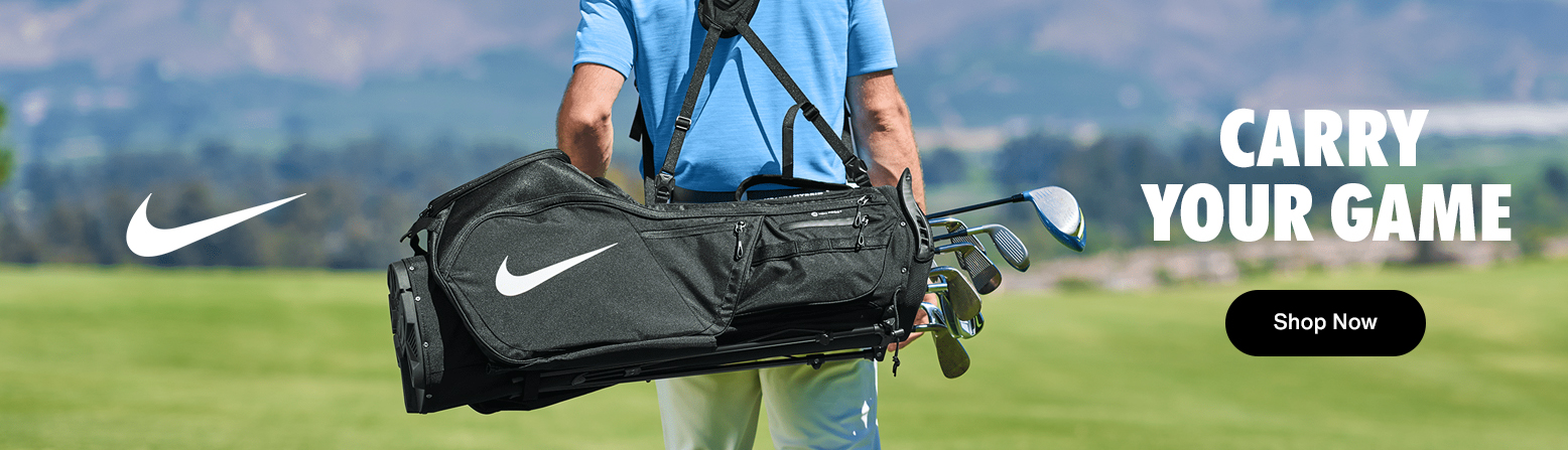 Nike Golf Bags at Rock Bottom Golf brand page - desktop image