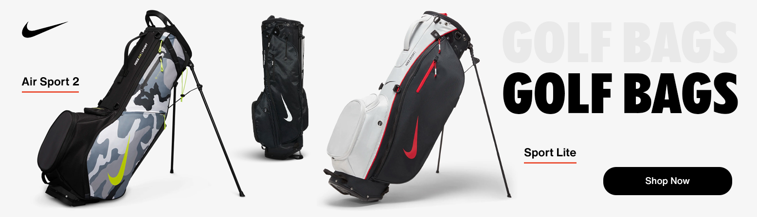 Nike Golf Bags at Rock Bottom Golf brand page - desktop image