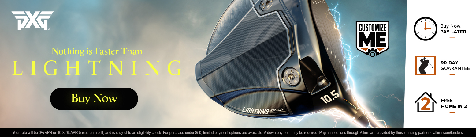 PXG Golf at Rock Bottom Golf brand page - desktop image