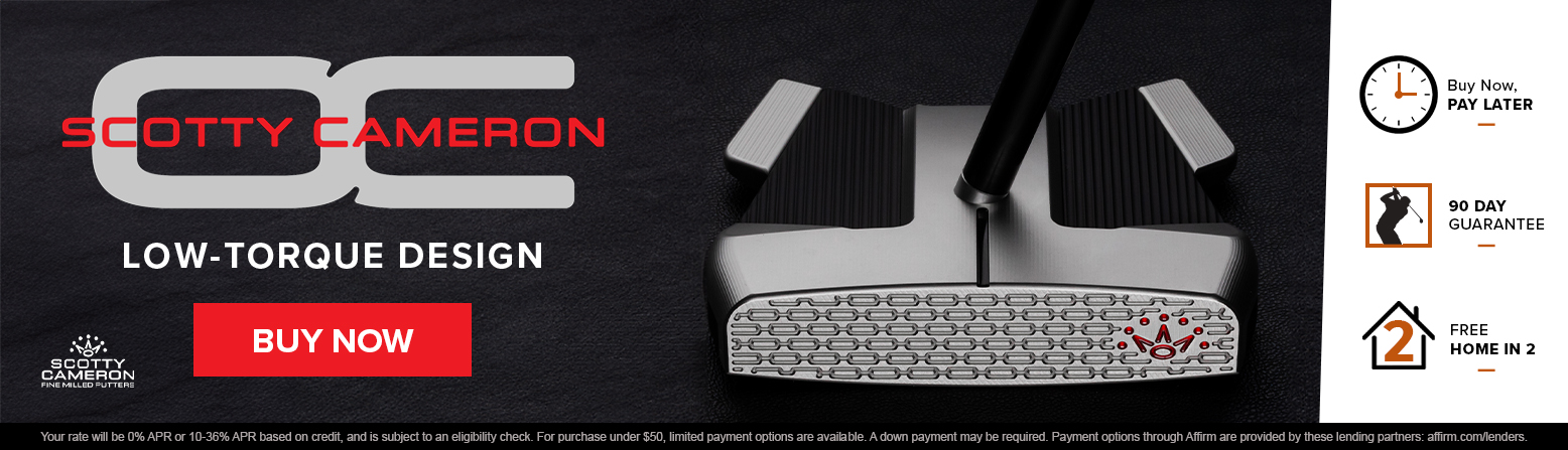 New & Used Scotty Cameron Putters at Rock Bottom Golf brand page - desktop image