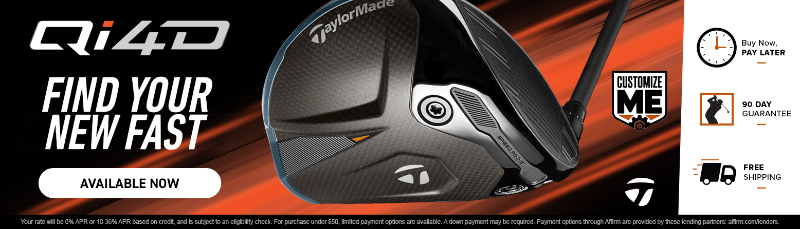 TaylorMade Golf Clubs at Rock Bottom Golf brand page - desktop image