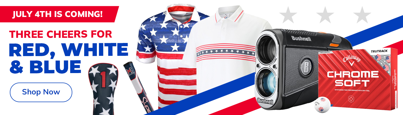The 4th Of July Is Coming! Get Your Red, White, And Blue Golf Gear Now! Shop Now!