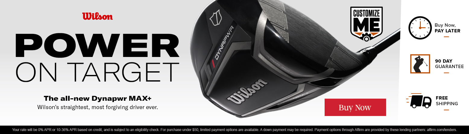 Wilson Golf at Rock Bottom Golf brand page - desktop image