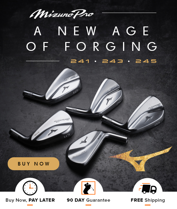 Mizuno Golf Clubs at Rock Bottom Golf brand page - mobile image