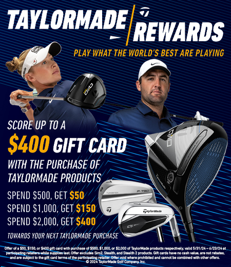TaylorMade Rewards! Score Up To A $400 Gift Card! Shop Now!