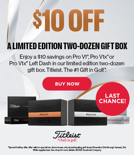 Last Chance! Titleist Pro V1 Holiday Double Dozen Deal! Shop Now!