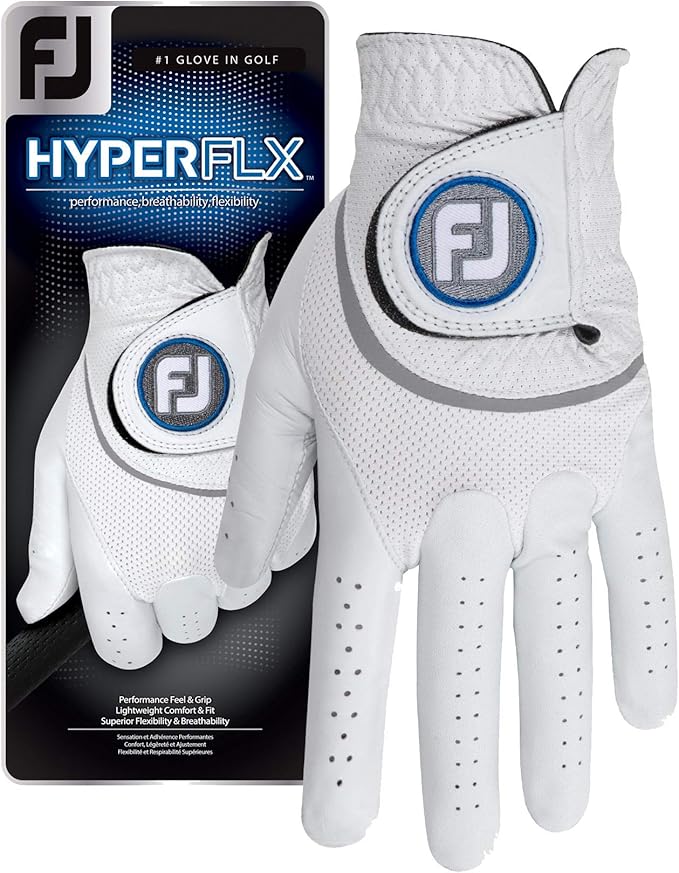 HyperFLX Men's Glove, White, XL, RH - FootJoy Golf