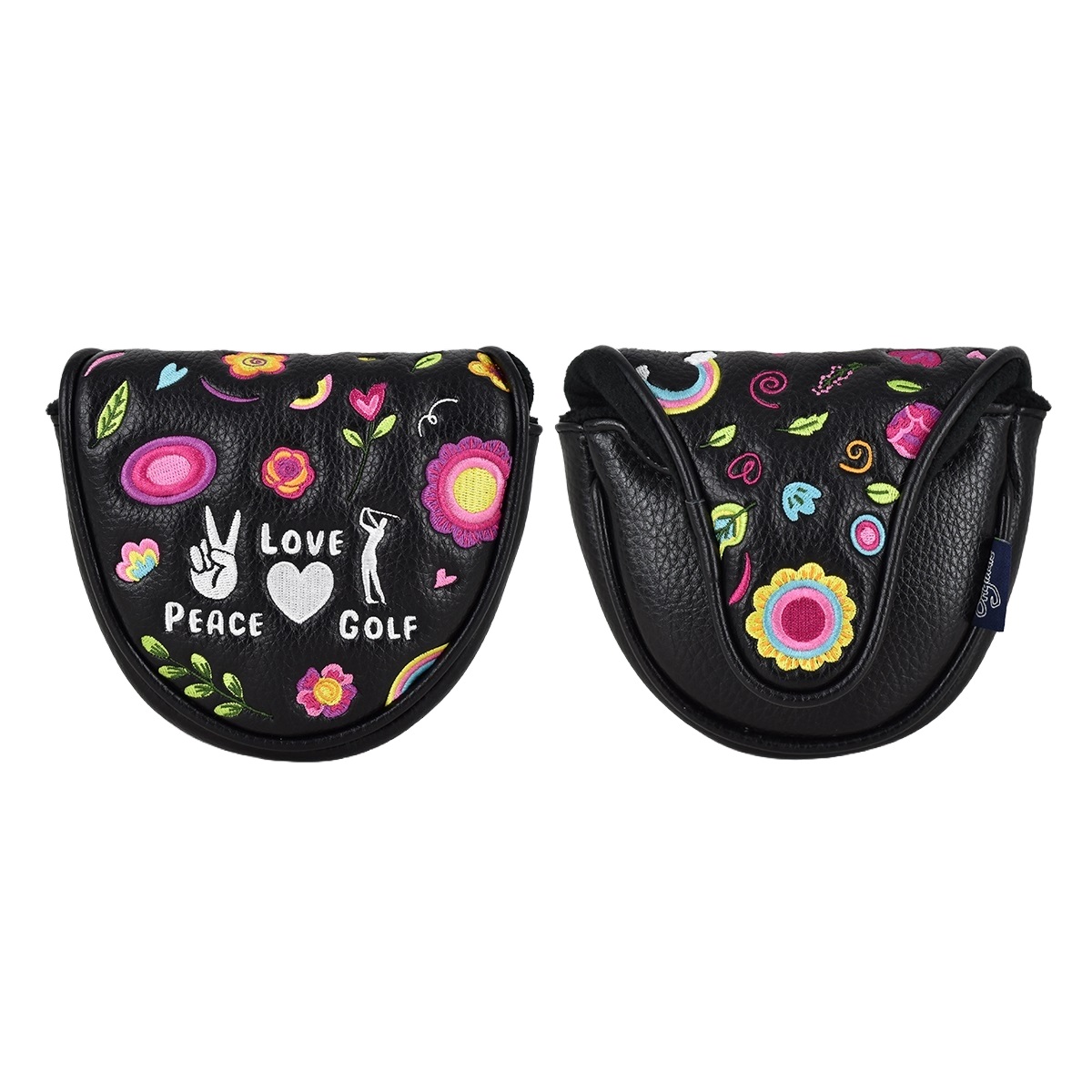Peace Love & Golf Mallet Putter Headcover
