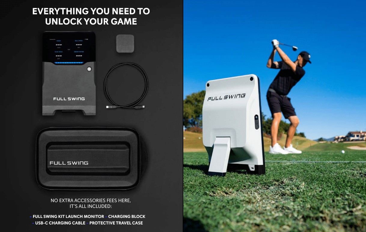 EASILY MOVE BETWEEN YOUR HOME SETUP AND THE DRIVING RANGE WITH AN INCLUDED CARRYING CASE
