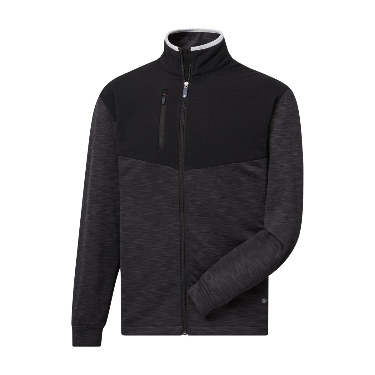 FootJoy Thermo Hybrid Midlayer Full Zip Jacket, Black, XL