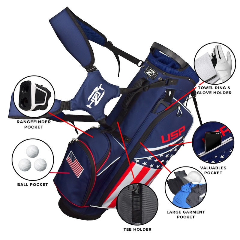 Hot-Z Golf USA Flag Stand Bag