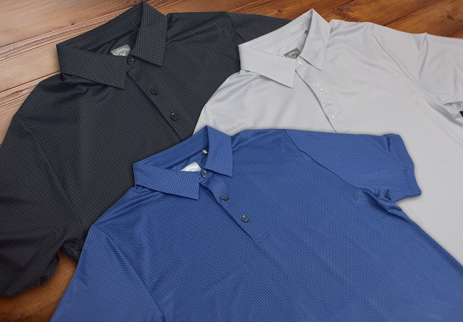 New Callaway Golf All Over Chev Foulard Printed Polo