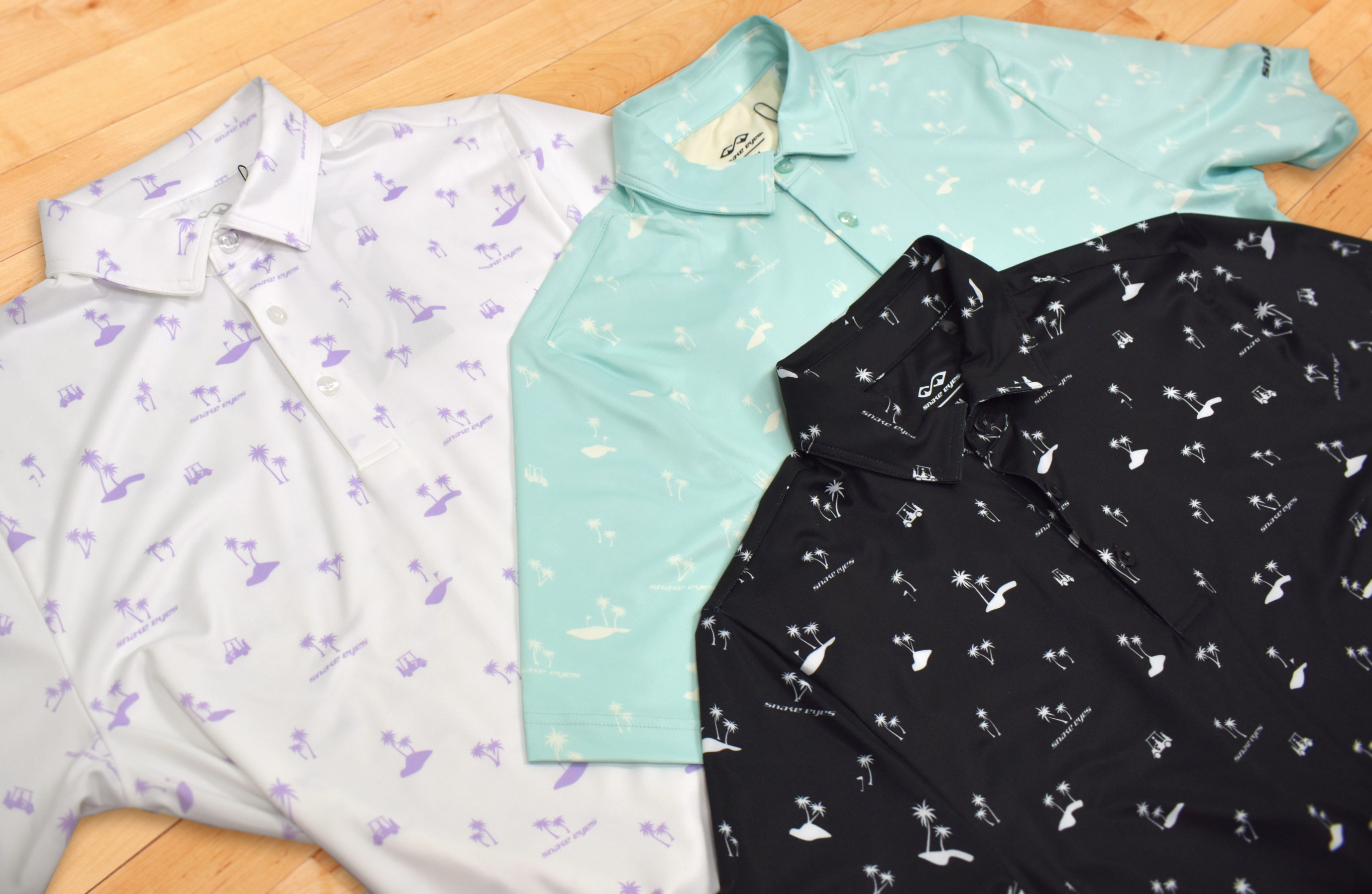 New Snake Eyes Golf Palm Trees Print Polo 2