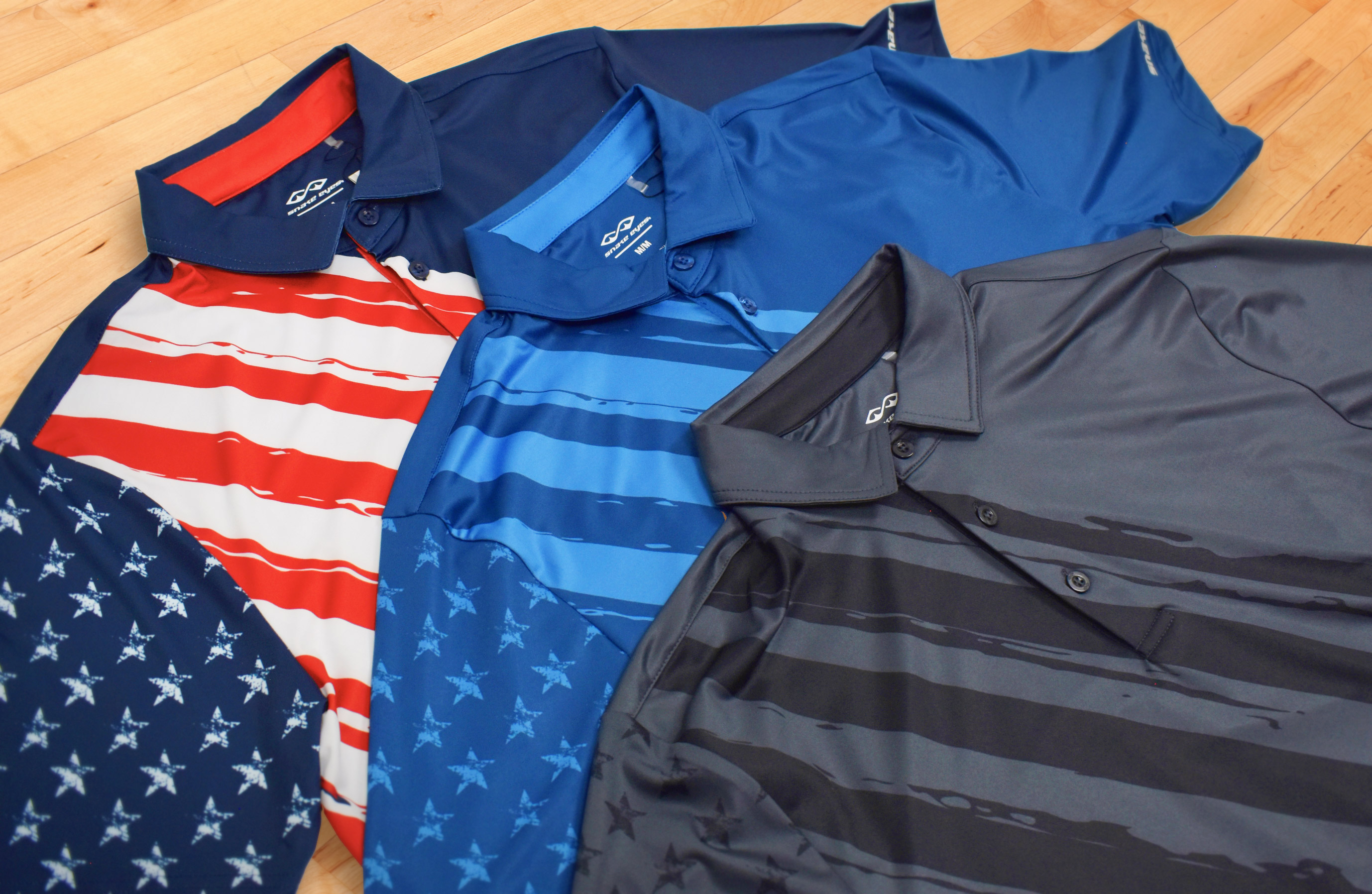 New Snake Eyes Golf Patriot Print Polo 2
