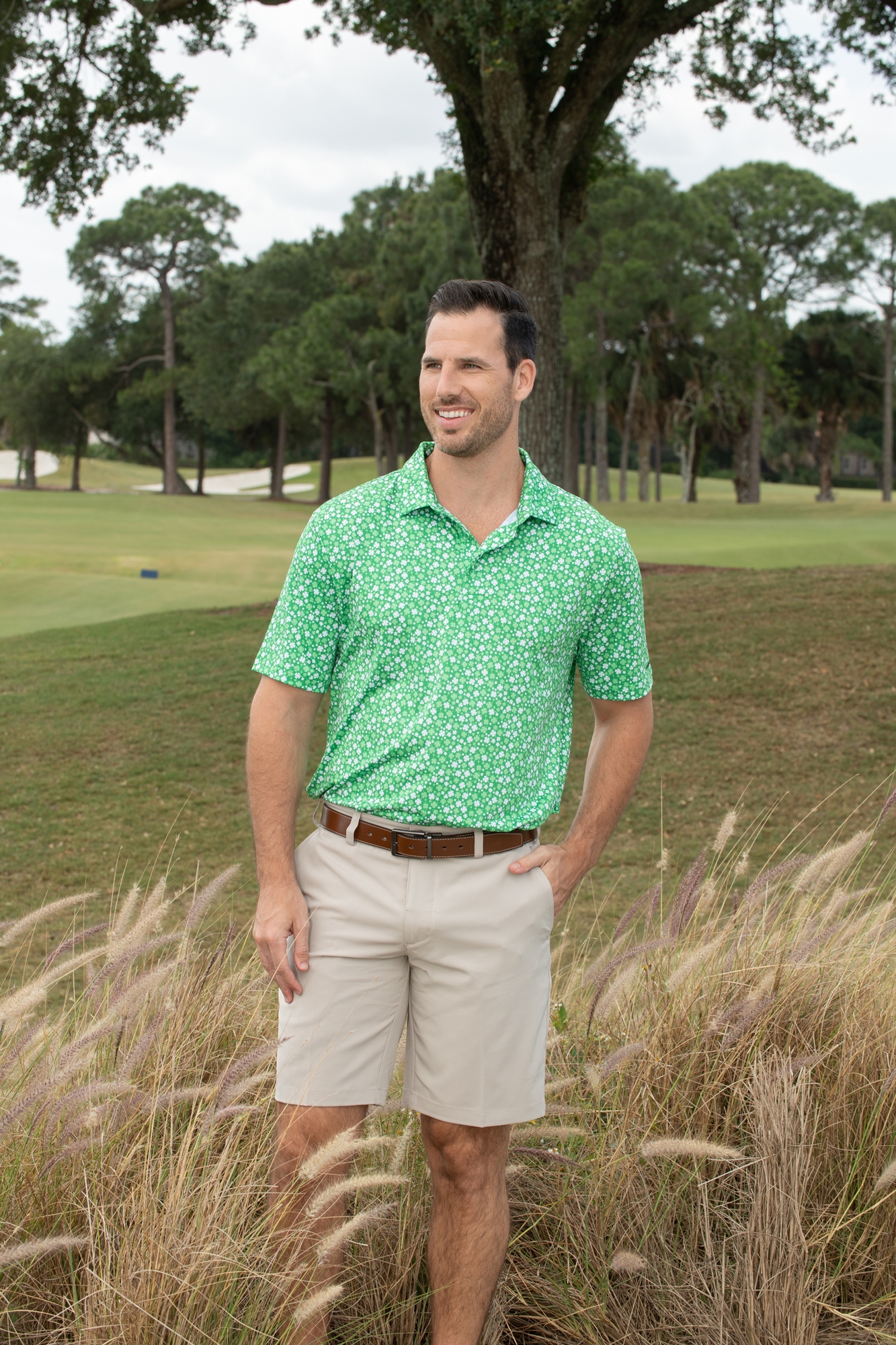 Snake Eyes Golf Previous Season Lucky Print Polo | RockBottomGolf.com