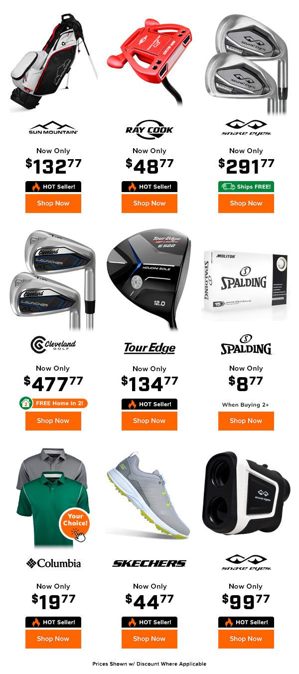 SAVE HUGE On Golf's HOTTEST DEALS!