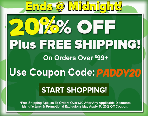 15% OFF Plus FREE Shipping For St. Paddy's Day!