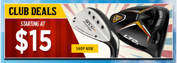 Golf Clubs Starting At $15.00 - Shop NOW!