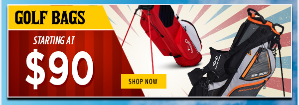 Golf Bags Starting At $90.00 - Shop NOW!