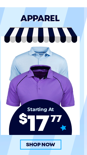 APPAREL FROM $17.77 - Shop NOW!