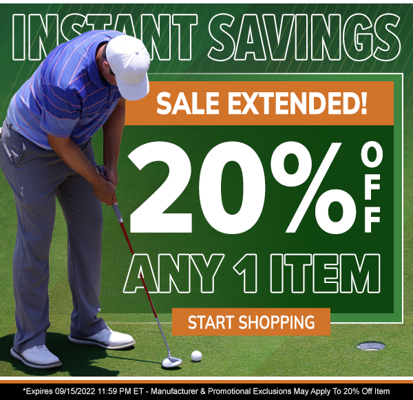  1 iy GS Vs SALE EXTENDED! 20%: ANYAIIGEM T STARTSHOPPING - 59 PM ET - Manufacturer Promotional Exclusions May Apply ey 