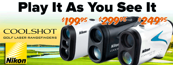Nikon COOLSHOT Golf Laser Rangefinders at Rock Bottom Golf